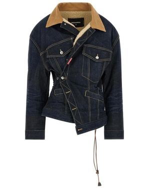 DSquared² Wrap Over Jacket - Blauw