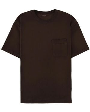 Lemaire Tops ,Bruin ,Boxy Ss T-Shirt - Zwart
