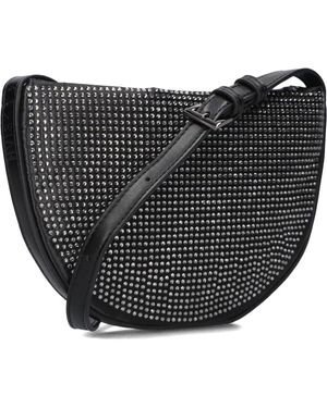 Hvisk Tassen ,Zwart ,Elegante Halo Embellished Schoudertas