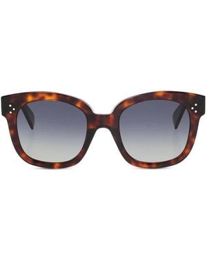Celine Accessoires ,Bruin ,Nieuwe Audrey Zonnebril - Blauw