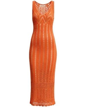 Twinset Knitted Dresses - Orange