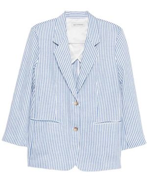 White Sand Jassen ,Blauw ,Leer Gestreept Colbert