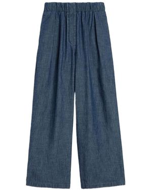 Jil Sander Wide Trousers - Blue