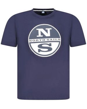 North Sails Blaues baumwoll-crew-neck-t-shirt