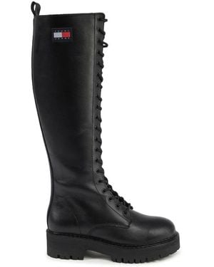 Tommy Hilfiger Laceup Combat Boots - Black