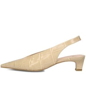 Zinda Schoenen ,Leer Slingback Pumps - Naturel