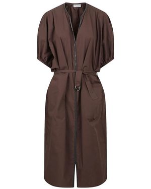 Brunello Cucinelli Shirt Dresses - Brown