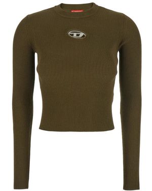 DIESEL Brauner Pullover M-Valari - Grün