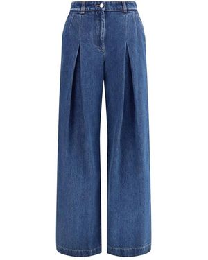 Dolce & Gabbana Rechte Jeans Met Plooien - Blauw