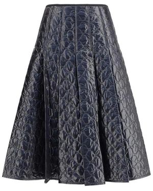 Moncler Gepolierter Midi-Rock Mit Leichter Polsterung - Blau