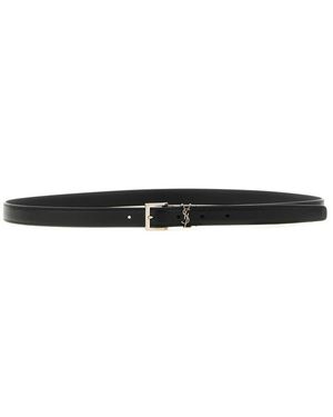 Saint Laurent Calf Leather Belt - Zwart