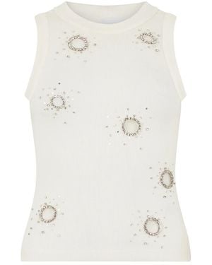 Des Phemmes Sleeveless Tops - Blanco