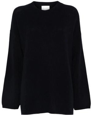 Allude Round-Neck Knitwear - Negro