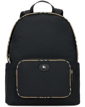 Burberry Check Trim Rugzak - Zwart
