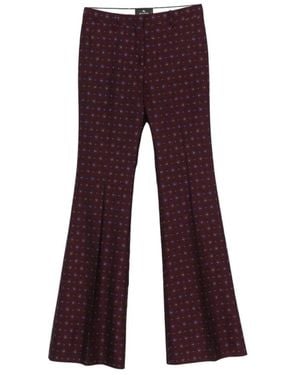 Etro Wide Trousers - Rojo