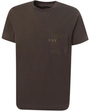 Fay T-Shirts - Marrone
