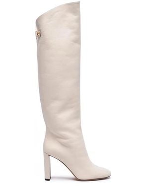 Maison Skorpios Heeled Boots - White