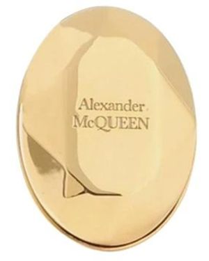 McQueen Facettierter Messing-Statement-Ring - Mettallic