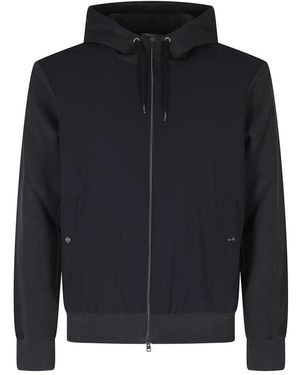 Herno Sweatshirt-Jacke Mit Kapuze - Blau