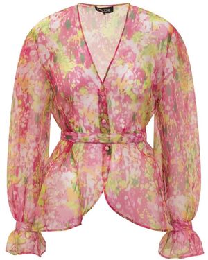 Del Core Cocoon ärmel bluse - Pink