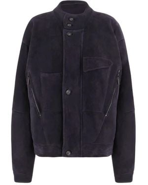 Giorgio Armani Leather Jackets - Blue