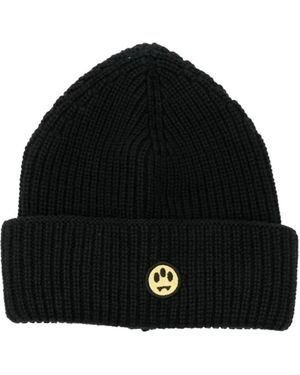 Barrow Gerippte Strickmütze - Schwarz