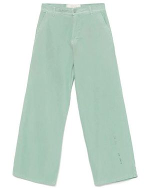ERL Salbeigrüne Hose Mit Knopfleiste Und Kordelzug