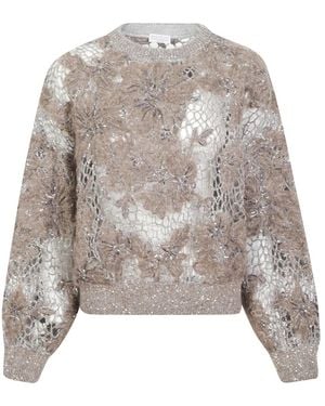 Brunello Cucinelli Round-Neck Knitwear - Gris