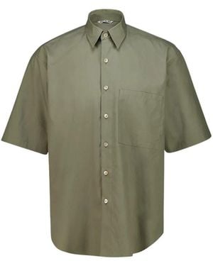 AURALEE Short Sleeve Hemden - Groen