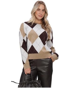 SELECTED Slwthea Ls Gebreide Argyle O-Hals - Zwart