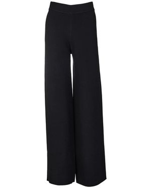 Max Mara Broeken ,Zwart ,Polyester Stretch Viscose Broeken