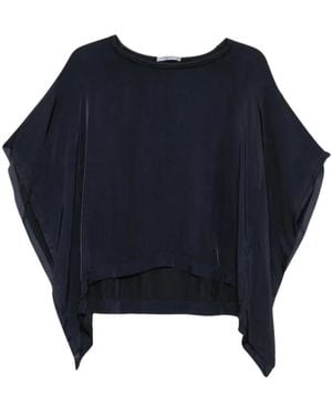High Oversized Tops - Bleu