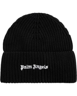 Palm Angels Accessoires ,Zwart ,Katoen Katoenen Muts Met Geborduurd Logo
