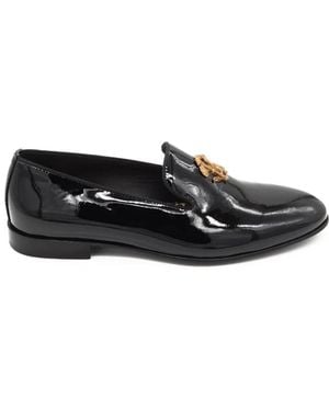 Roberto Cavalli Florence Pantofola Ricamo Monogramma - Schwarz