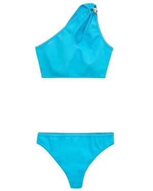 Bottega Veneta One Shoulder Bikini Set - Blauw