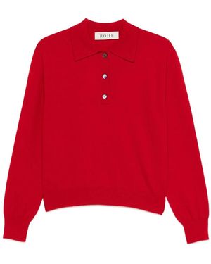 Rohe Wool Cashmere Polo - Rood
