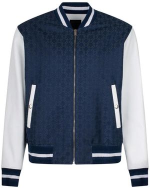 Givenchy Jassen ,Blauw ,Katoen Monogram 72 Varsity Jacket