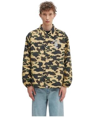 A Bathing Ape Wind Stopper 1St Camo Relaxed Coach Jacket - Grün