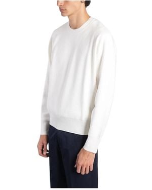 Low Brand Strickpullover Mit Rundhalsausschnitt - Weiß