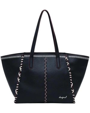 Desigual Stijlvolle Zwarte Handtas Met Binnenzak