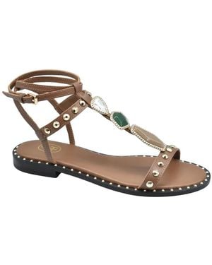 Ash Flat Sandals - Metallic