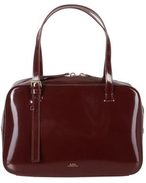 A.P.C. Tassen ,Bruin ,Katoen Virginie Box Bag - Paars