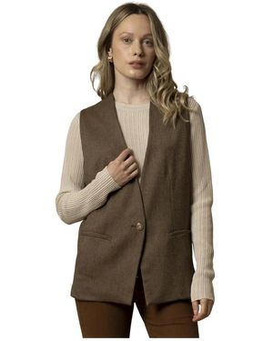 Kocca Chique Mouwloos Vest Jas - Bruin