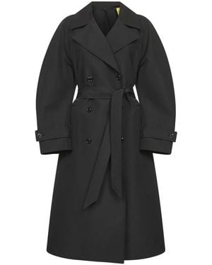 Moncler Trench Coats - Negro