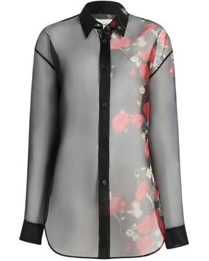 KHAITE Overhemden ,Veelkleurig ,Zijden Blouse - Grijs