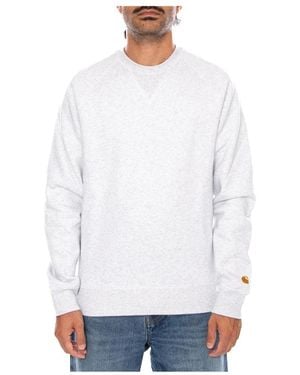 Carhartt Hoodies & Sweatvesten ,Wit ,Katoen Chase Sweat Sweatshirt