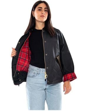 Barbour Jassen ,Veelkleurig ,Katoen Hazelwood Wax Jacket - Rood