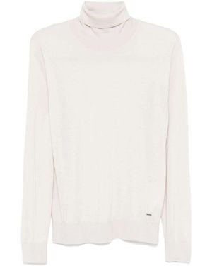Brioni Luxuriöser cashmere seiden rollkragenpullover - Weiß