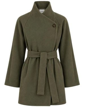 Marella Belted Coats - Vert