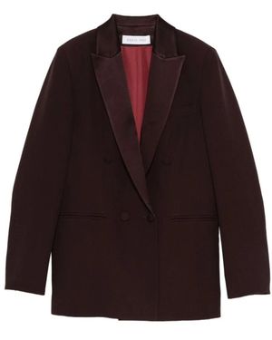 Raquel Diniz Double-Breasted Samt-Blazer - Lila